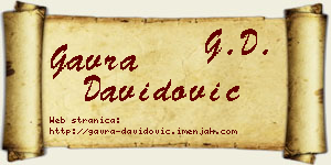 Gavra Davidović vizit kartica